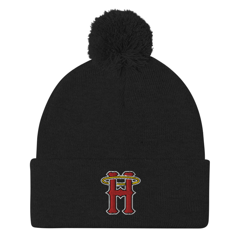 "H" Angel's Pom-Pom Beanie