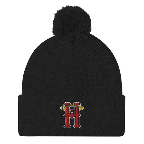 "H" Angel's Pom-Pom Beanie